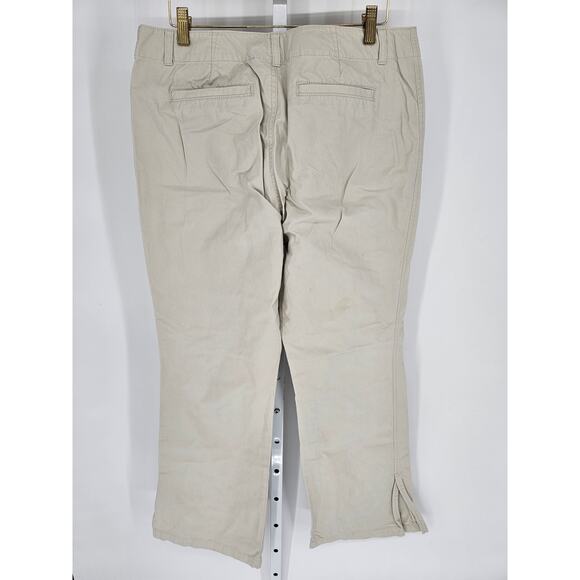 Banana Republic Women's Tan Wide Straight Leg Mid Rise Pockets Pants Size 12 - Picture 4 of 4